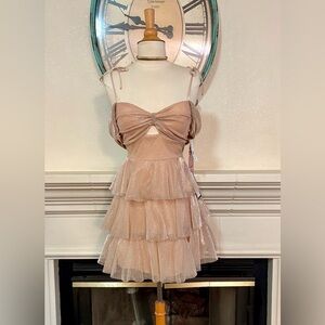 Emerald Sundae Sparkling Pink Party Dress